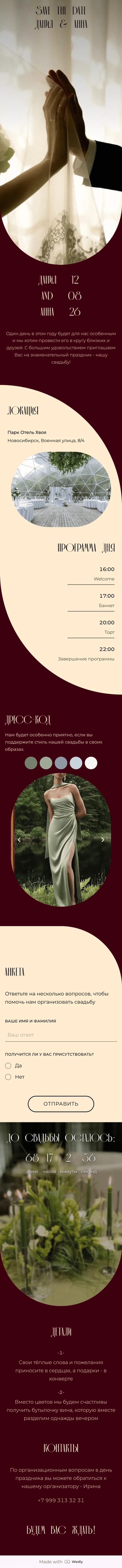 Превью шаблона Finally